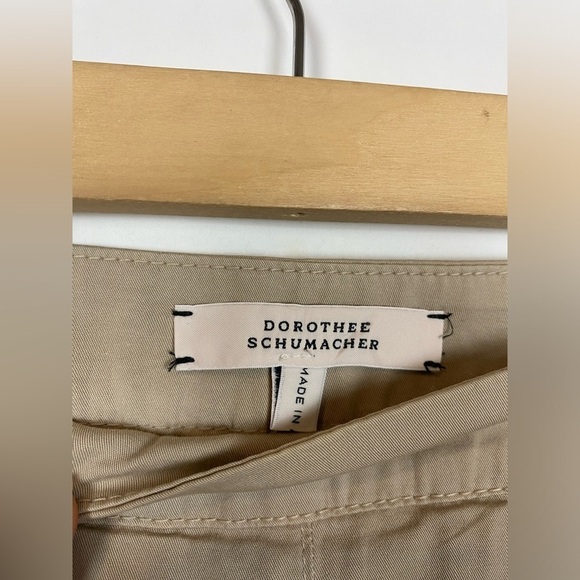 Dorothee Schumacher Patch Pocket khaki Trouser pant size 2 Small/ Size US 4 - Picture 12 of 13